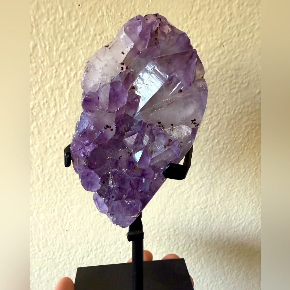 Purple Amethyst Crystal Cluster w/Custom Stand